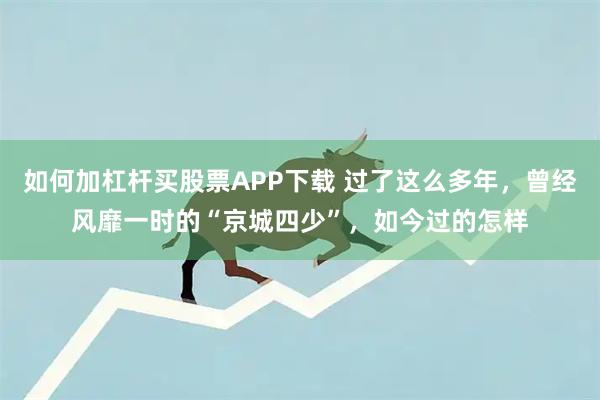 如何加杠杆买股票APP下载 过了这么多年，曾经风靡一时的“京城四少”，如今过的怎样