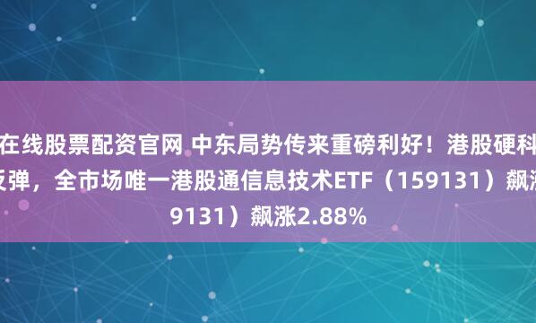 在线股票配资官网 中东局势传来重磅利好！港股硬科技强劲反弹，全市场唯一港股通信息技术ETF（159131）飙涨2.88%